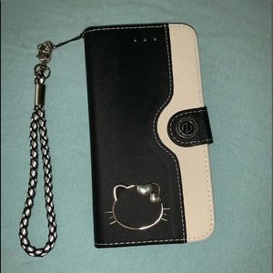 Hello Kitty Black/White iPhone 6 Plus case/wallet
